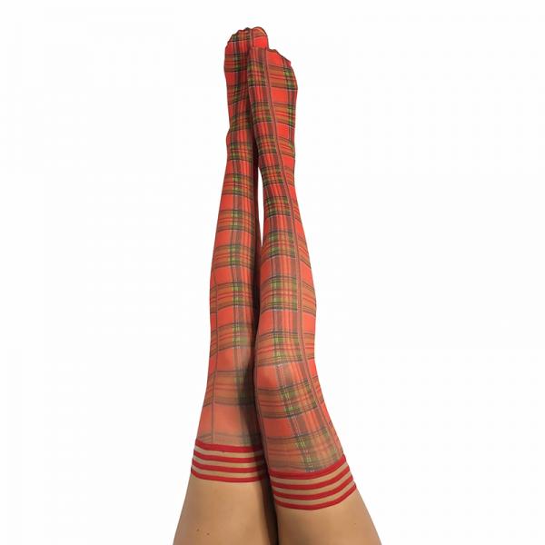 Kixies Grace Plaid Thigh-high Red Size A Sex Toy Product