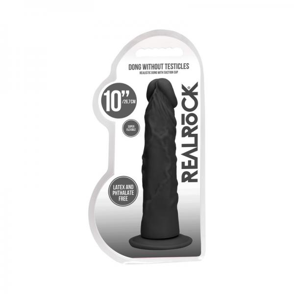 Realrock Skin 10 In. Dildo Black Sex Toy Product