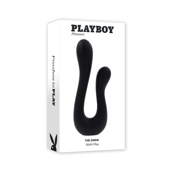 Playboy The Swan Rechargeable Dual Shaft Silicone Vibrator Sex Toy Product
