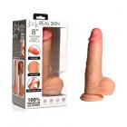Jock Real Skin Silicone Dildo With Balls 8 In. Light Sex Toy Product