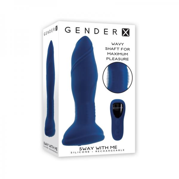 Gender X Sway With Me Rechargeable Plug With Remote Silicone Blue Sex Toy Product