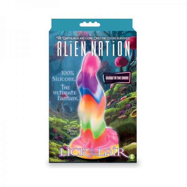 Aliennation Lick Of The Lair 7 In. Glow-in-the-dark Silicone Dildo Sex Toy Product