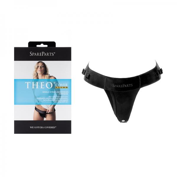 Spareparts Theo Cover Underwear Harness Black (single Strap) Size B Nylon Sex Toy Product