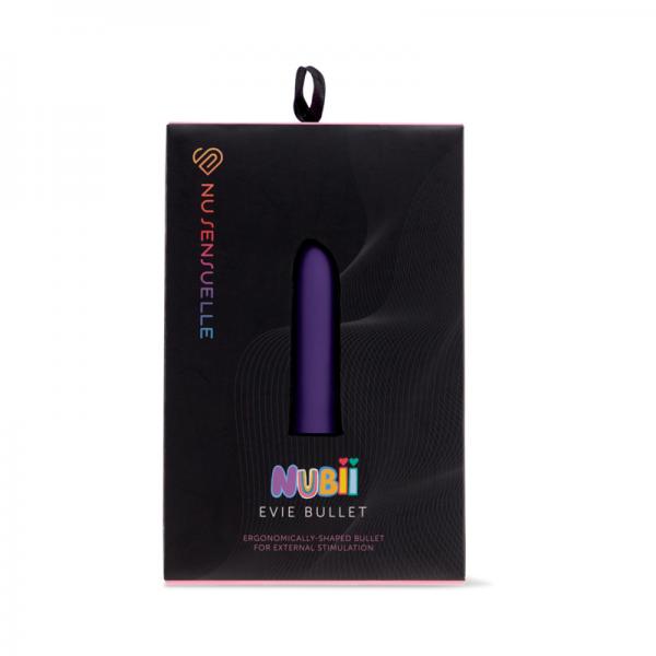 Nu Sensuelle Evie Nubii Slanted Tip Bullet Purple Sex Toy Product