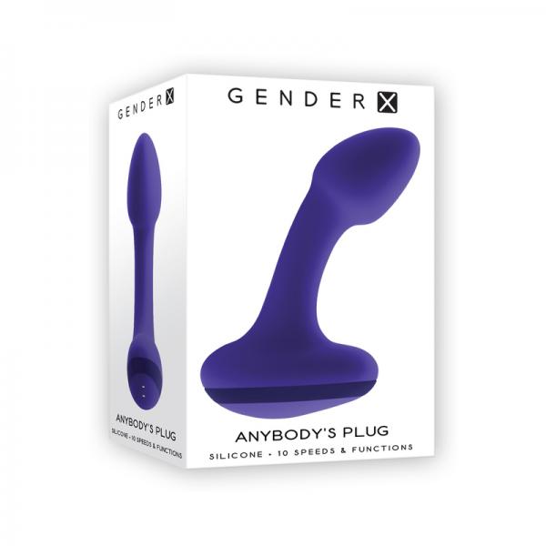 Gender X Anybody's Plug Rechargeable Plug Silicone Purple Sex Toy Product