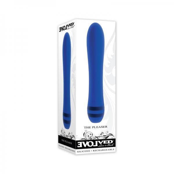 Evolved The Pleaser Rechargeable Vibrator Silicone Blue Sex Toy Product