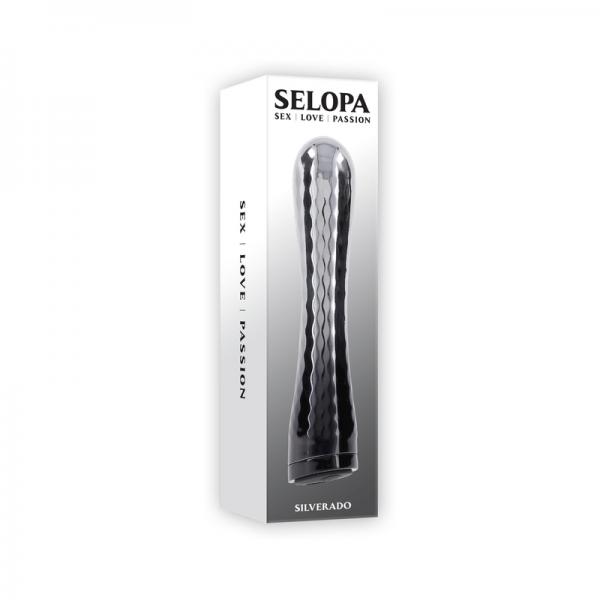 Selopa Silverado Rechargeable Vibrator Abs Plastic & Silicone Silver/black Sex Toy Product