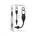 Zero Tolerance Plug & Tug Rechargeable Vibrating C-ring Combo Silicone Black Sex Toy Product