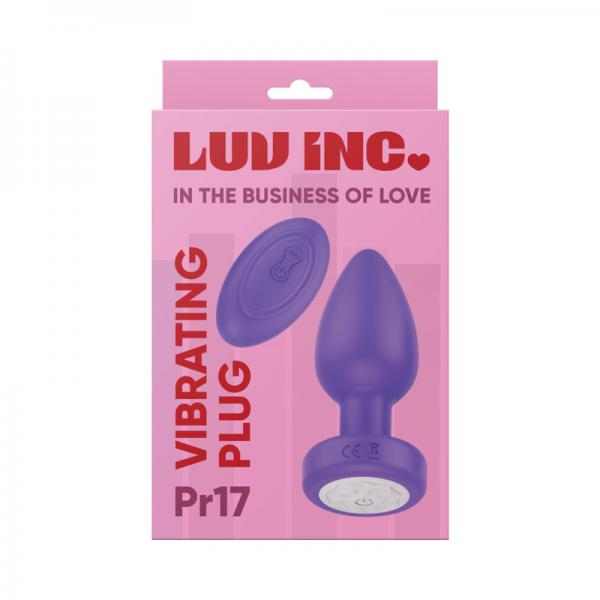 Luv Inc Pr17: Vibrating Plug With Remote Purple Sex Toy Product