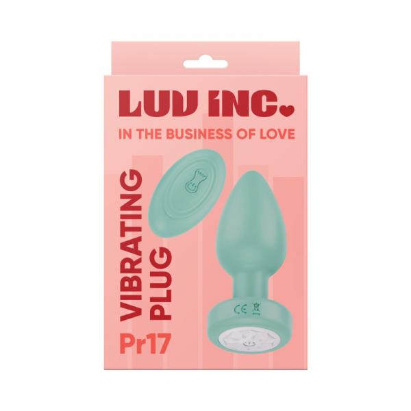 Luv Inc Pr17: Vibrating Plug With Remote Green Sex Toy Product