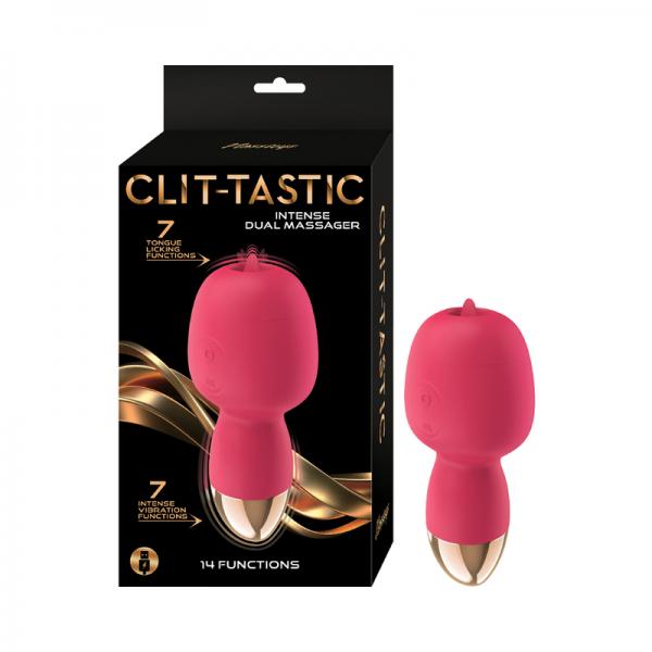 Clit-tastic Intense Dual Massager Coral Sex Toy Product