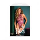 Fantasy Lingerie Vibes F*ck U Pay Me Money-print Sparkle Mesh Bodysuit M/l Sex Toy Product