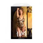 Fantasy Lingerie Vibes Boujee Cut-out Shattered Foil Mesh Bodysuit S/m Sex Toy Product