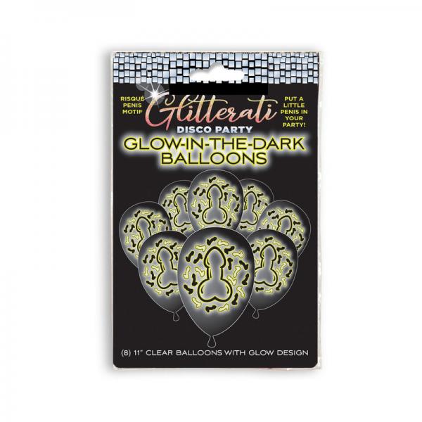 Glitterati Disco Party Glow In The Dark Balloons 8-pack Sex Toy Product