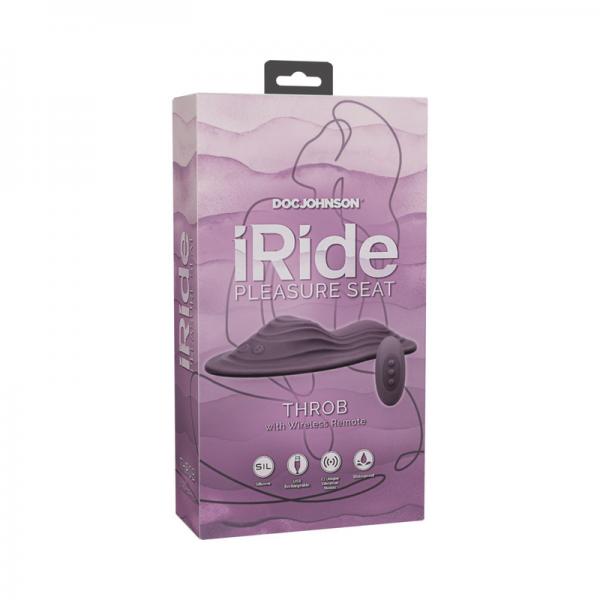 Iride Pleasure Seat Throb Rechargeable With Wireless Remote Dusty Purple Sex Toy Product