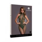 Le Desir Fishnet And Lace Bodystocking Midnight Green O/s Sex Toy Product