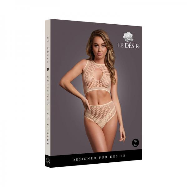 Le Desir Duo Net Key-hole Bra Set Sandy Beach O/s Sex Toy Product