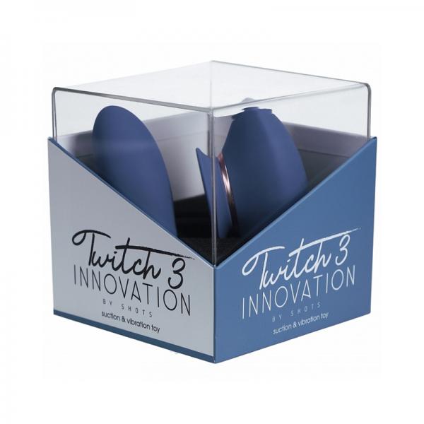 Twitch 3 Silicone Rechargeable Vibrator & Suction Blue/grey Sex Toy Product