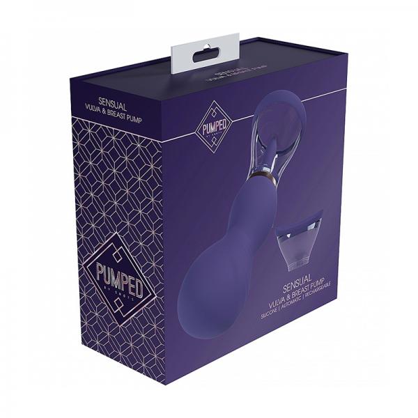 Pumped Sensual Automatic Rechargeable Vulva & Breast Pump Purple Sex Toy Product