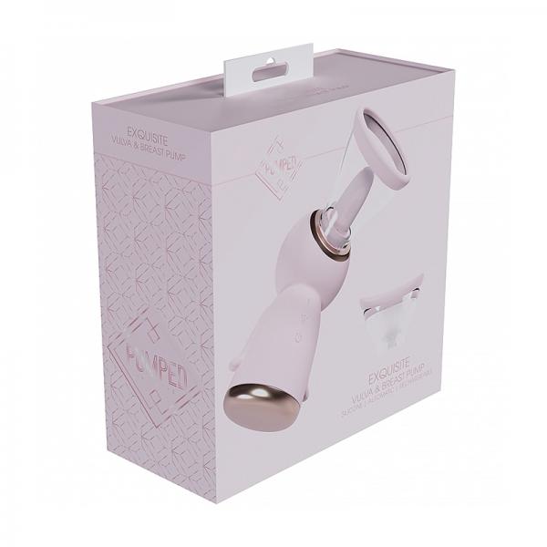 Pumped Exquisite Automatic Rechargeable Vulva & Breast Pump Pink Sex Toy Product