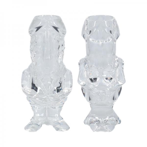 The Dickheads Couples Tall Shot Glass Clear Sex Toy Product
