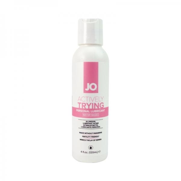 Jo Actively Trying Paraben-free Water-based Lubricant 4 Oz. Sex Toy Product