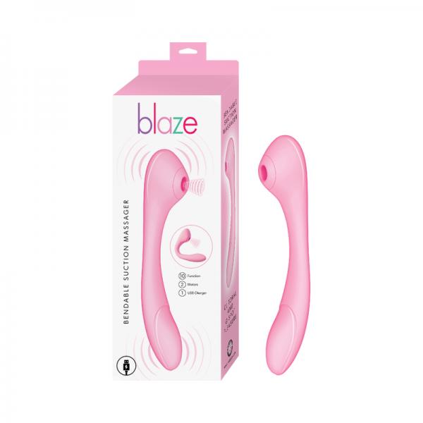 Blaze Bendable Suction Massager Pink Sex Toy Product