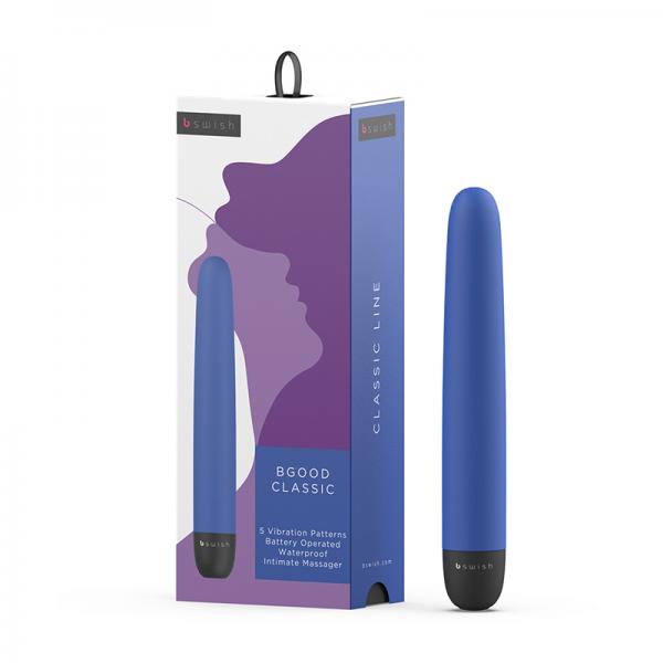 B Swish Bgood Classic Vibrator Denim Blue Sex Toy Product