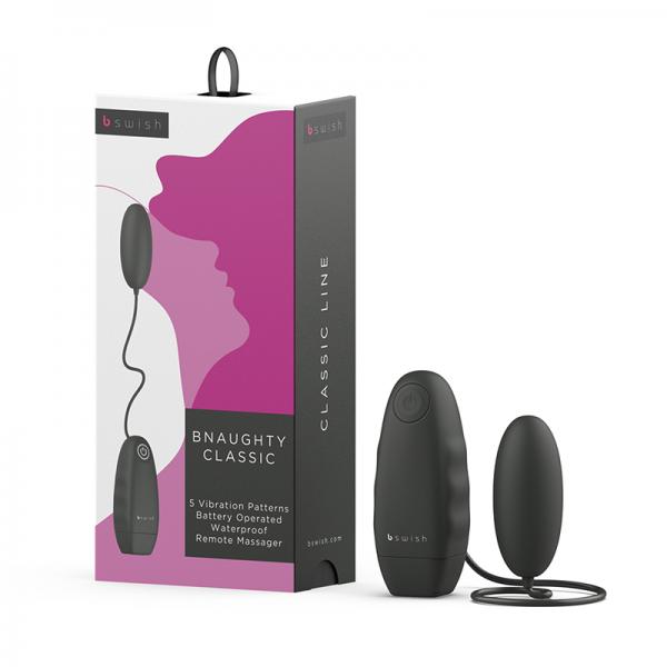 B Swish Bnaughty Classic Vibrator Black Sex Toy Product