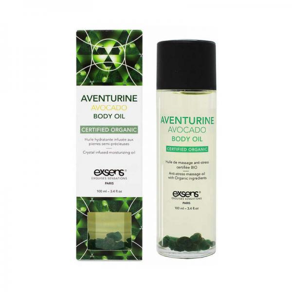Exsens Body Oil Aventurine Avocado 3.4 Oz. Sex Toy Product