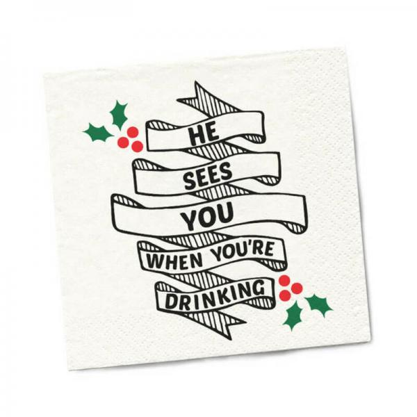 Twisted Wares He Sees You When You're Drinking Napkins 20-pack Sex Toy Product