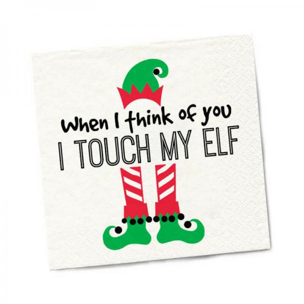 Twisted Wares When I Think Of You I Touch My Elf Napkins 20-pack Sex Toy Product