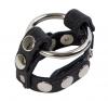 Black Leather English Cock and Ball Cage