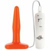Glow Slim Vibrating Anal Plug Orange