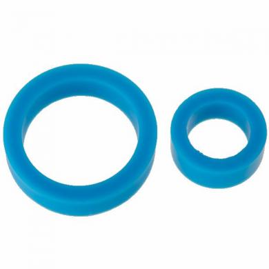 James Deen Silicone Cock Rings Dbl Pack Blue