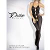Split Front Sheer Bodystocking W/ Bow Blk Queen