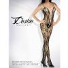 Floral Lace Body Stocking W/ Satin Ribbon Black O/S Queen