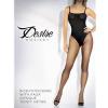 Sheer Body Stocking W/ Opaque Faux Teddy Black Os