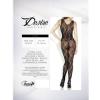 Floral Lace Deep-V Front Bodystocking Blk Queen