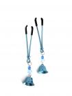 Nipple Clamps Tweezer W/Beads and Bell Blue Sex Toy Product