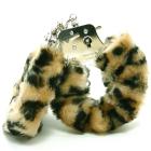 Plush Love Cuffs Leopard Handcuffs Sex Toy Product