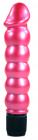 Pearl Sheen Ribbed Vibrator Pink Sex Toy Product