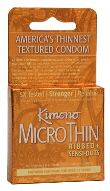 Kimono Type E Textured Latex Condom 3 Pack Sex Toy Product