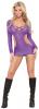 Cut Out Dress and G-String Purple L/Xl