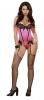 Corset and G-String Pink Sequin Lace S/M