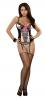 Corset and G-String Wht/Blk S/M Vintage Dots S/M