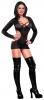 Cut Out Dress and G-String Black Queen