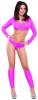 Crop Top, Boy Short and Leg Warmer Pink Queen