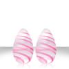 Crystal Premium Glass Eggs - Pink Strips