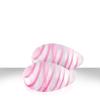 Crystal Premium Glass Eggs - Pink w/ White Strips